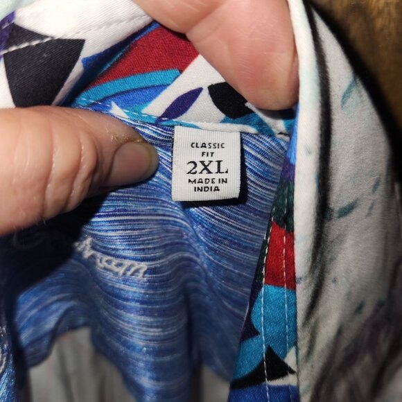 Robert Graham Men's Embroidery Abstract Print Button-Up Shirt Size 2XL - Picture 9 of 9